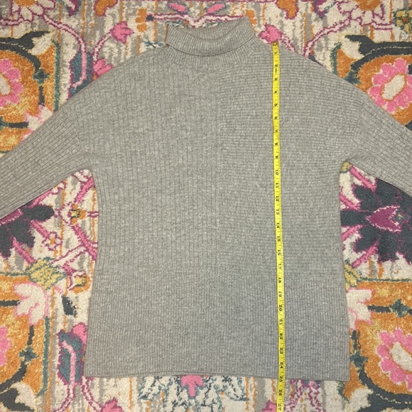 Summersalt The Luxe Cashmere Blend Funnel Neck Mix Stitch Sweater New Grey XS - Picture 9 of 9